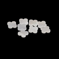 Trèfle à quatre feuilles en nacre blanche de 8-13 mm, taille et forme personnalisables, prix direct usine, petites commandes bienvenues, MOQ 5 pièces
