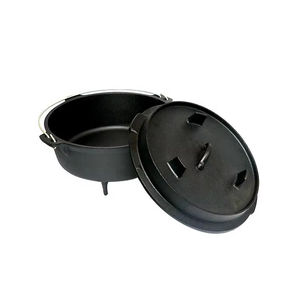 Оптовая цена на заказ чугунная кемпинговая голландская печь круглой формы - Product Image 2