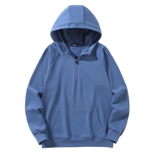 Nouveauté : Sweat-shirts à col rabattu en coton avec impression personnalisée de haute qualité, à fermeture éclair partielle, pour hommes - Product Image 1