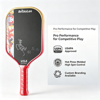 Raquette de pickleball hybride personnalisée avec logo, noyau en mousse de fibre de carbone Kevlar, écologique et durable, nouvelle raquette 2026