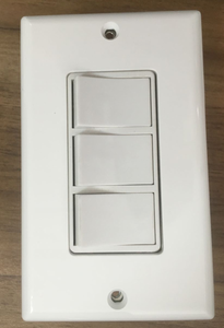 화야 화이트 <span class=keywords><strong>3</strong></span>갱 1웨이 NFC 스위치 15A 120V-277V 미국형 <span class=keywords><strong>3</strong></span>로커 데코레이터 싱글 폴 벽면 전등 스위치 - Product Image 2
