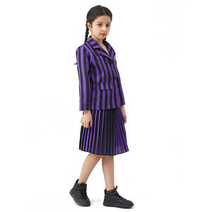 Jupe d'uniforme scolaire Wednesday Addams de la famille XJ <span class=keywords><strong>Adams</strong></span>, robe de performance cosplay - Product Image 4