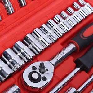 Juego de Llaves de Trinquete Mecánicas Combinadas de 46 Piezas, Estuche Rígido, Personalizable OEM para Reparación de Automóviles y Motocicletas VKT4127-46, 46 Piezas - Product Image 2