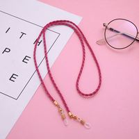 Cordon en cuir PU noir pour lunettes de lecture, support de lunettes, chaîne pour lunettes de soleil