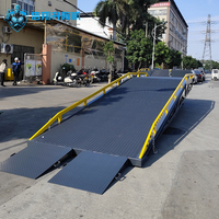 Rampe de chargement mobile robuste, rampe hydraulique pour entrepôt, système de chargement et de déchargement de conteneurs par chariot élévateur