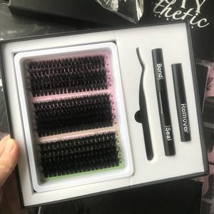 Cils en grappe pré-coupés en forme de ruban : Segments à appliquer soi-même, volume doux pour les visites aux fleuristes et les sorties au jardin - Product Image 6