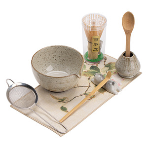 Tao <span class=keywords><strong>Ye</strong></span> Juego de Matcha de cerámica de cuatro piezas con tazón de té y herramientas Utensilios de té de cocina sostenibles para uso en fiestas - Product Image 5
