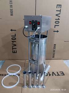 Nueva Máquina Eléctrica Vertical para Rellenar Salchichas de 15L con Acero Inoxidable de Grado Alimenticio, Capacidad de 500kg/h para Rellenar Chorizo y Hot Dogs - Product Image 3