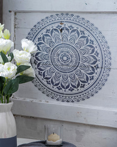 Grande <span class=keywords><strong>Stencil</strong></span> Mandala Ecologico in PET per Decorazioni Personalizzabili e Pittura Murale - Product Image 3