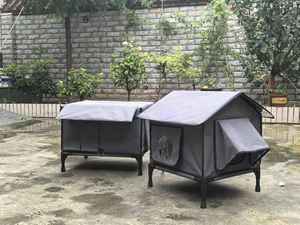 Nuova casa per gatti riscaldata all'aperto impermeabile riparo invernale con letto caldo per gatti randagi colonia selvaggia resistente alle intemperie - Product Image 2