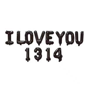 16 "je t'aime <span class=keywords><strong>film</strong></span> d'aluminium ballon mariage confession saint valentin mariage salle décoration feuille ballon ensemble - Product Image 2