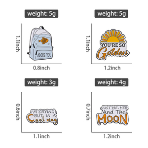 Adoro <span class=keywords><strong>Me</strong></span> sotto la spilla con smalto a stella romantico con citazione al chiaro di luna spilla distintivo gioielli regalo per gli amanti - Product Image 6