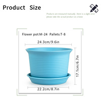 Plateau de pot de fleurs classique en résine pour plantes d'intérieur/extérieur, décoration de jardin et de maison, durable, pour bonsaï, fleurs, succulentes, pothos, avec drainage
