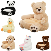 Fauteuil enfant en peluche en forme d'animal : ours en peluche, panda, licorne – Siège doux pour bébé