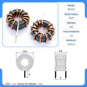 سلك جلد 17 ، 100uh الحث تراجع الطاقة وتخزين الطاقة ، استخدام محث حلقة مغناطيسية في شاحن السيارة - Product Image 3