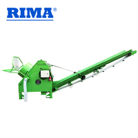 Scie à tambour à bois de chauffage circulaire automatique RIMA High Production pour billettes pré-fendues et scie à tambour à bois ronde