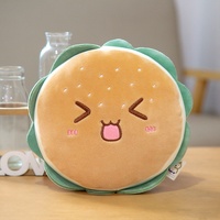 Vente en gros de petits hamburgers en peluche pour enfants mignons jouet d'oreiller doux rembourré PP coton remplissage techniques lavées cadeau à faible soulagement du stress