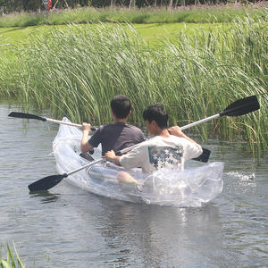 Kayak gonflable transparent 3,1-4m pour une personne, bateau de pêche et de loisirs avec pagaie, unisexe, PVC 40 Silk - Product Image 3