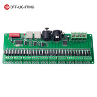 Contrôleur de bande LED RGB DMX 512 à 30 canaux RJ45 DC9V-24V, décodeur DMX