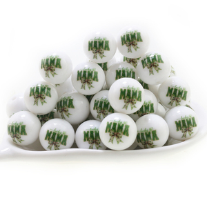 Perles en silicone imprimées Feuille Joyeuse de qualité alimentaire, design populaire, 15 mm, perles focales pour la Saint-Patrick, pour la fabrication de stylos et de porte-clés - Product Image 2