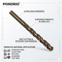 Jeu de forets en acier rapide HSS Taille métrique Tige droite Finition revêtue Tailles 1mm à 16mm pour le forage du métal et du bois