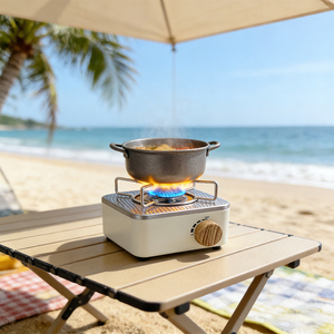 Réchaud à gaz compact en acier pour extérieur, sans briquet, léger et portable pour le <span class=keywords><strong>camping</strong></span>, la cuisson et l'ébullition de l'eau - Product Image 3