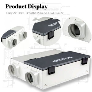 Ventilador de Recuperación de Calor de Techo HRV NEDFON Serie QFA-D, Intercambiador de Aire Fresco Bidireccional con Filtro para HVAC Comercial - Product Image 2