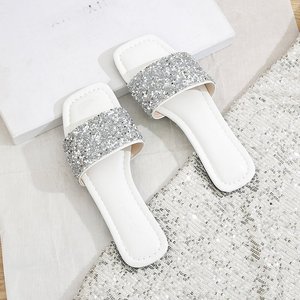 Square Head Flat Bottom Comfortable New Women's Slippers Out Wear Oversized Casual Beach Sandals - Product Image 6