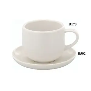 Tazza in <span class=keywords><strong>Plastica</strong></span> Bianca, Tazza da Caffè in Melamina con Piattino - Product Image 1