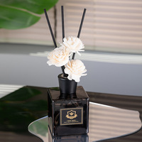 Produit de dropshipping très demandé : Ensemble diffuseur à bâtonnets en verre 280 ml avec huile essentielle et fleurs séchées, parfum d'ambiance pour la maison, solution élégante