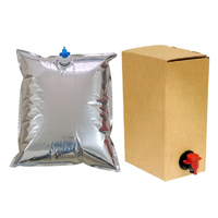 Sac en aluminium de 5l, 10l, 20l pour liquides (eau, jus, café, huile), sac BIB (Bag in Box) pour vin rouge, sac aseptique avec valve