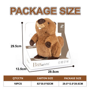 Jouets chanceux jouets animaux électriques jouets en coton en peluche pour bébé sommeil confort doux <span class=keywords><strong>castor</strong></span> mobile avec musique - Product Image 4