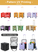 Baoyu Factory, 8 ruedas, construcción sólida, compacto, ligero, utilitario, carrito de empuje para comestibles, carrito de carro móvil