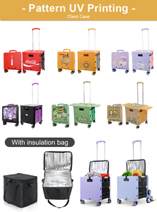 Usine Baoyu Chariot d'épicerie utilitaire <span class=keywords><strong>compact</strong></span> et léger à 8 roues de construction solide Chariots à chariot mobiles - Product Image 5