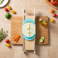 Mandoline Snijder Groentesnijder 7mm Batonnet Strip Snijder Gepatenteerde Uitvinding Handbeschermer Massief Hout Handmatig Gemakkelijk Schoon te Maken Keuken