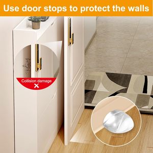Transparent Rubber No-Drill <b>Door</b> Stopper Self-Adhesive Wall Protectors Shock-Absorbing Floor Wall Buffers Eco-Friendly - Product Image 2