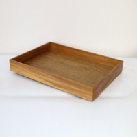 Tiroir empilable en bois de bambou de luxe personnalisé organisateur plateau de service en bois bain mini boîte de rangement boucle d'oreille anneau affichage cuisine
