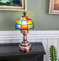 Lampe de bureau LED Art Déco miniature pour maison de poupée 1:12, lampe de table avec abat-jour en forme de parapluie, rentrée scolaire