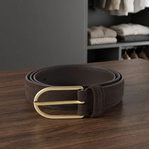 BS INTERNATIONAL NA97 Cow Hide Genuine Leather 3D Design Square Pin Steel Buckle Eco-Friendly Vintage Style Waterproof Belt - Product Image 1