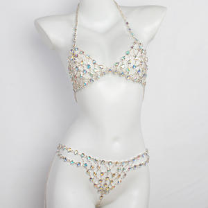 Bijoux 2023 Sexy pour femmes, débardeur dos nu sexy, soutien-gorge, sous-vêtements, chaîne de corps complète en cristal de strass - Product Image 3