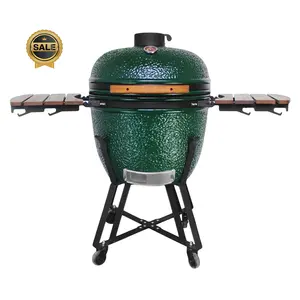 SEB KAMADO pro 23.5 인치 케밥 그릴, 21 22 23 24 26 녹색 barbacoa de 세라믹 코마 조 회전 바베큐 아르헨티나 그릴