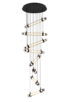 Lustre suspendu en verre moderne, style nordique, pour cuisine, salle à manger, escalier, décoration, tube en verre LED, décoration intérieure