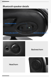 Sillas reclinables para juegos VANBOW, altavoces inalámbricos/Subwoofer, <span class=keywords><strong>silla</strong></span> de cuero sintético con diseño deportivo, uso en el hogar y la Oficina - Product Image 3