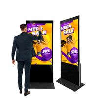 Écran d'affichage et de signalisation numérique intérieur 49 55 65 75 pouces Kiosque intelligent LCD vertical publicité debout au sol