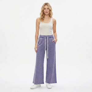 <span class=keywords><strong>Pantaloni</strong></span> da <span class=keywords><strong>donna</strong></span> streetwear in cotone prelavato da 400g, a gamba larga, vestibilità ampia, vita alta, per l'autunno - Product Image 4