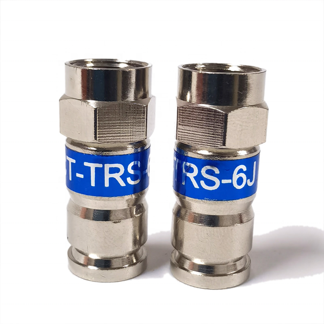 MICROLINK F Type CATV Assembly RG6 Compression F Connector Quad Coaxial RF Cable Fittings