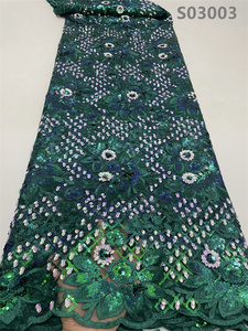Tela africana de encaje guipur, bordado de <span class=keywords><strong>lentejuelas</strong></span> - Product Image 6