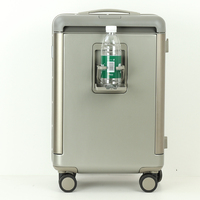 Valise PC personnalisable durable à poignée large, ouverture frontale, design moderne, roulettes pivotantes, bagage cabine portable, cadre en aluminium léger, avec serrure
