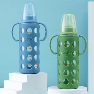 Biberón de Vidrio de Alta Transmisión de 240 ml, Tamaño Estándar, Resistente a Impactos - Product Image 1