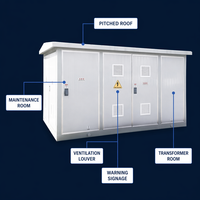 Wanbo WB-311 – Substation compacte préfabriquée de type coffret avec panneau de transformateur, 10 kV, 0,4 kV, 1000 kVA – Vente directe usine